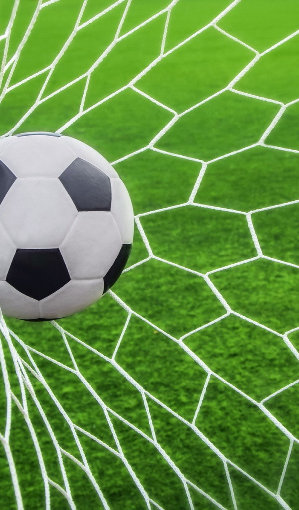 Мяч в сетке футбольных ворот