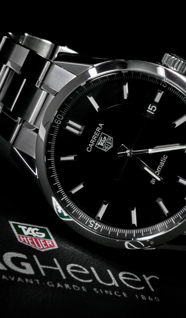 Черные люкс часы Карриера