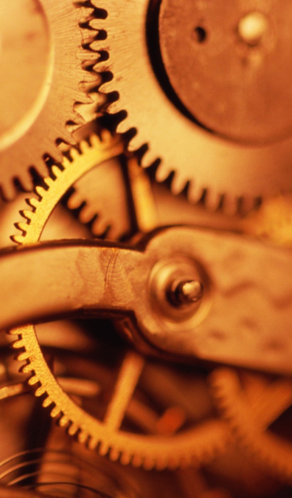 Медные шестеренки в механизме