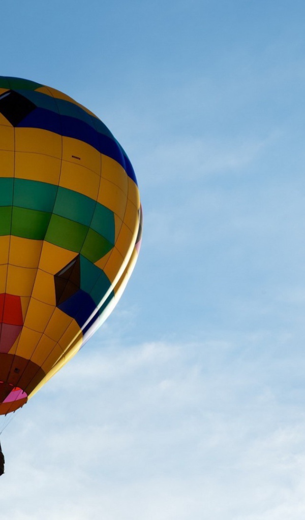 Яркий воздушный шар в небе