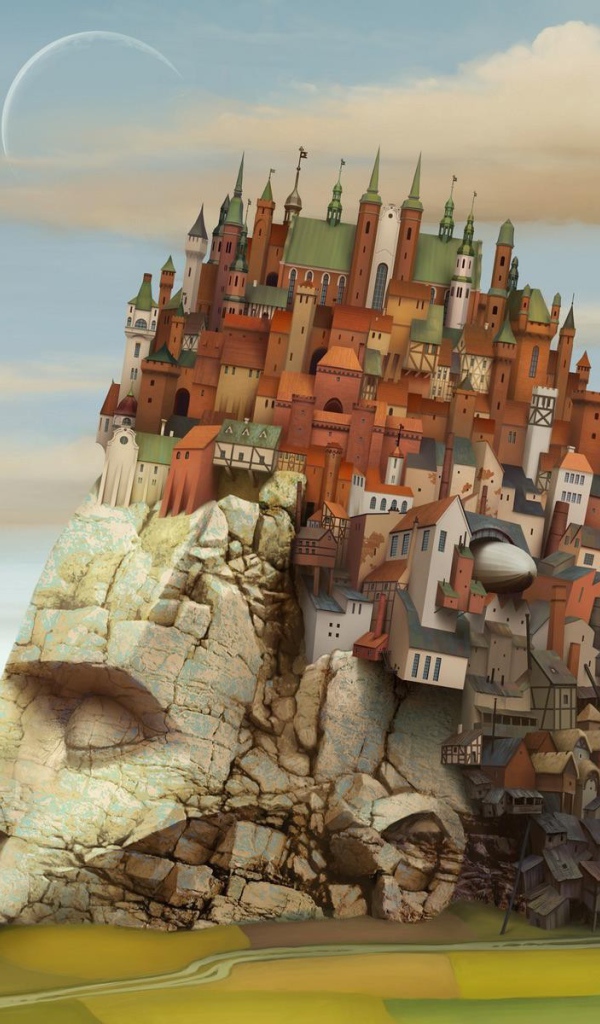 Город на голове великана