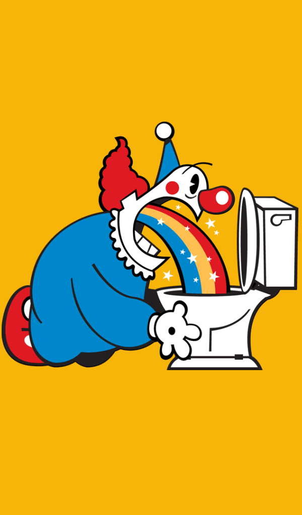 Клоуна стошнило радугой