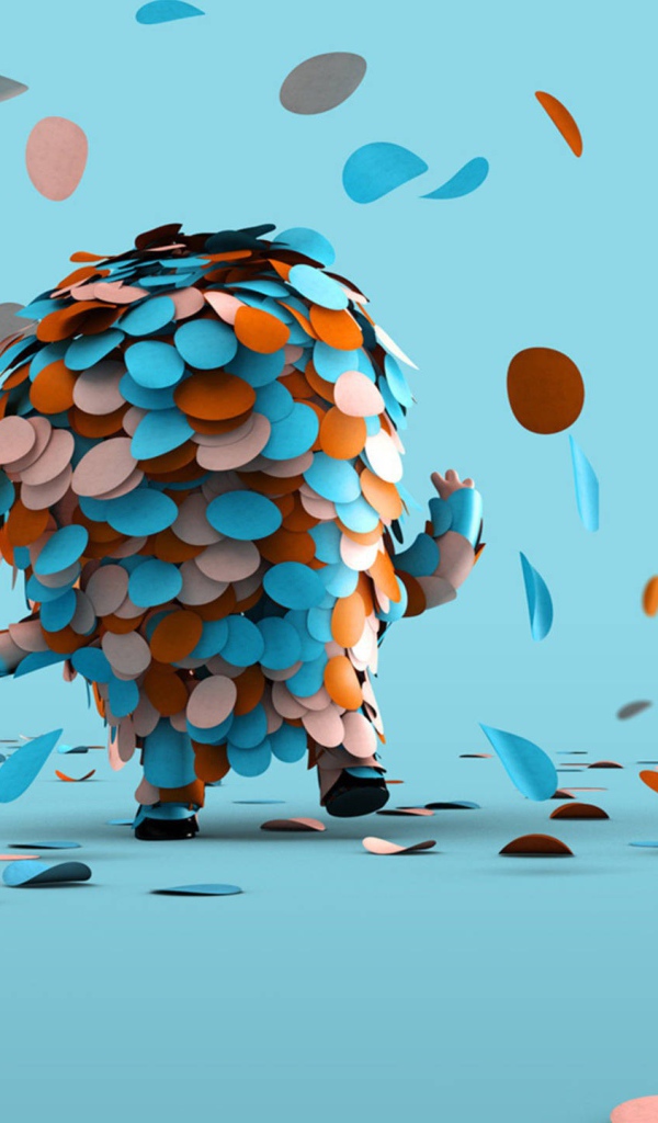 Создания из круглых стикеров