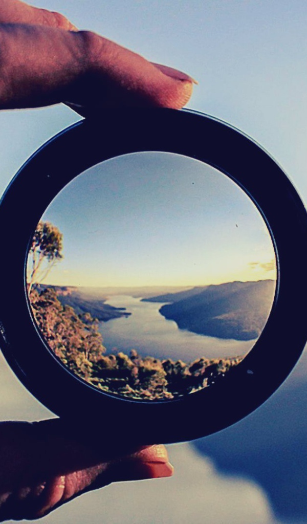 Фьорд в линзе фотоаппарата