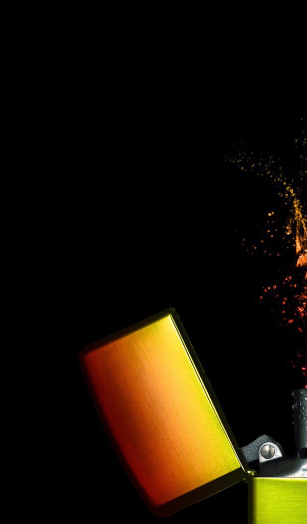 Фонтан искр из зажигалки