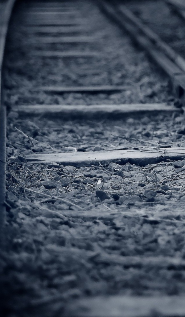 Серое фото железной дороги