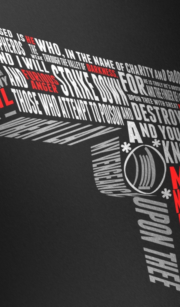 Пистолет из букв