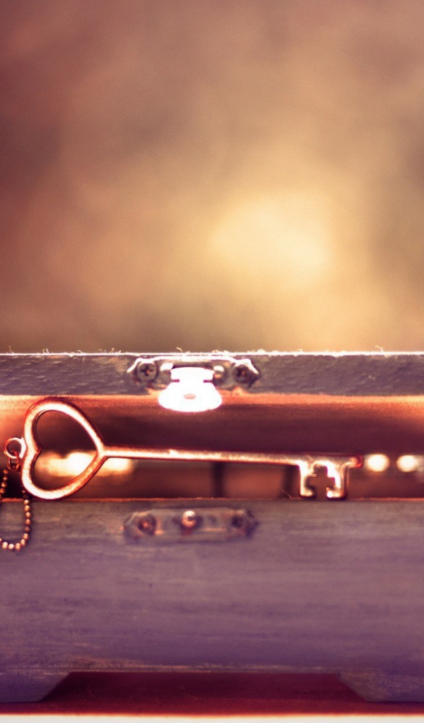 Ключ и деревянная шкатулка