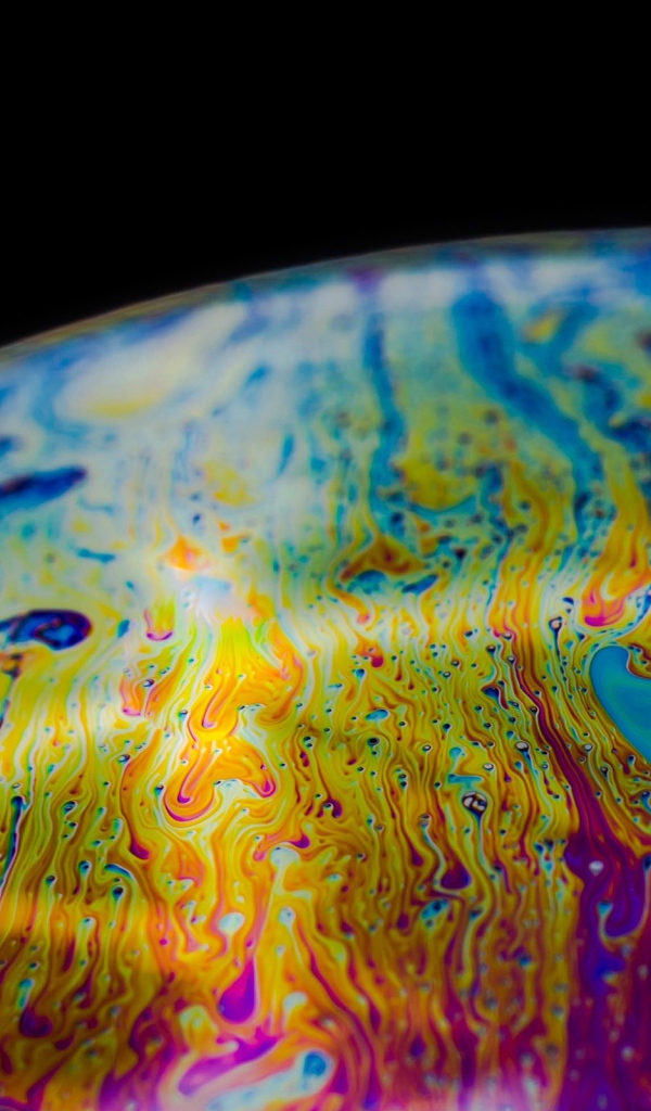 Макро фото мыльного пузыря