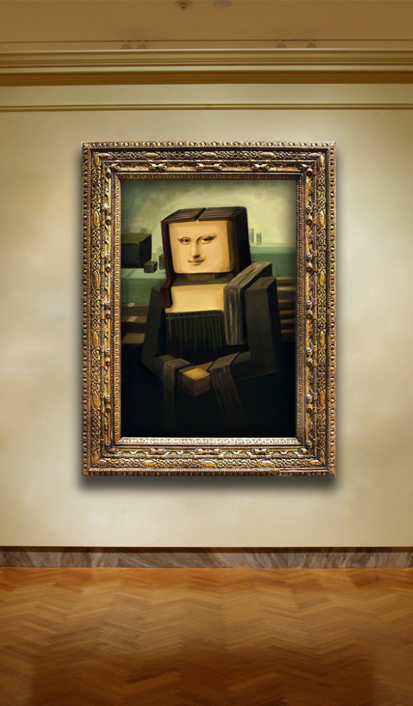 Мона Лиза в стиле Minecraft