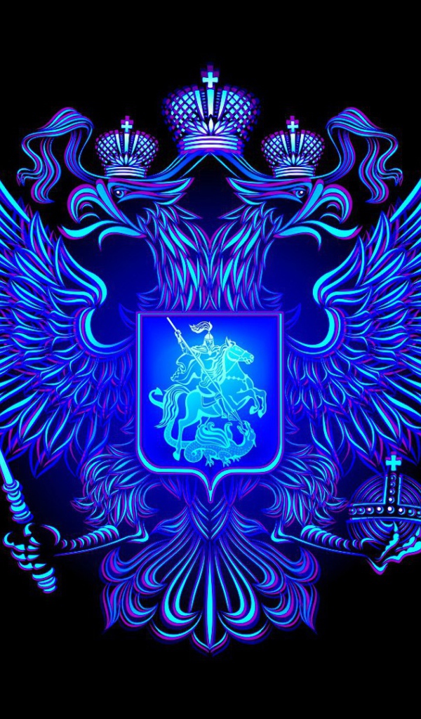 Неоновый герб России