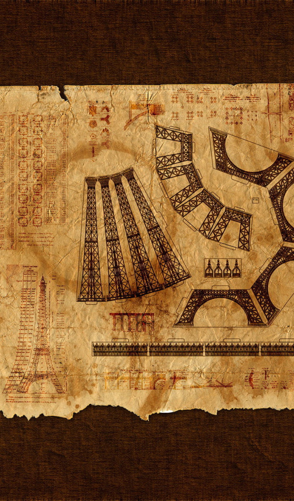 Старый чертеж башни