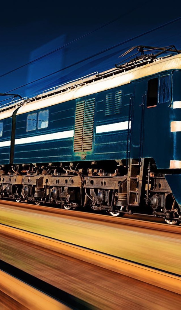 Пассажирский поезд на перегоне