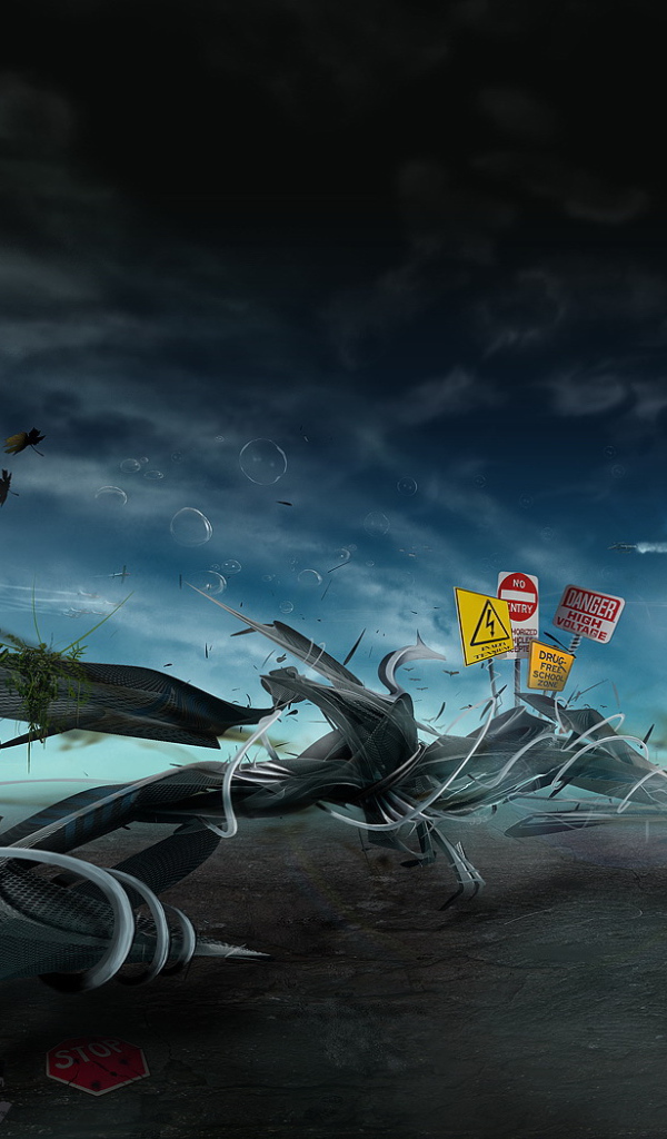 Знаки на абстрактном рисунке