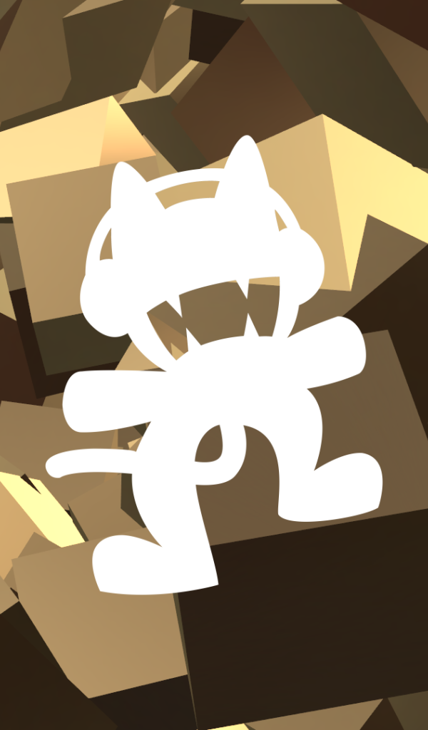 Силуэт кота на фоне коробок