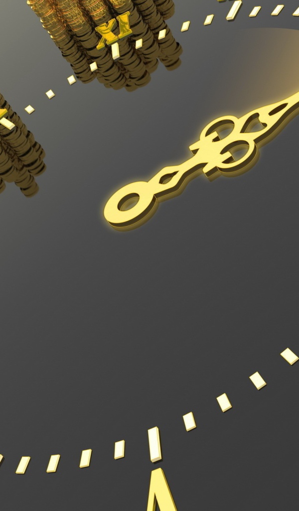 Стопки монет на циферблате