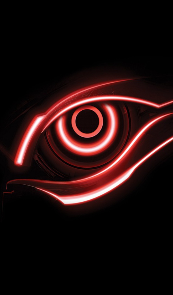 Всевидящий красный техно глаз