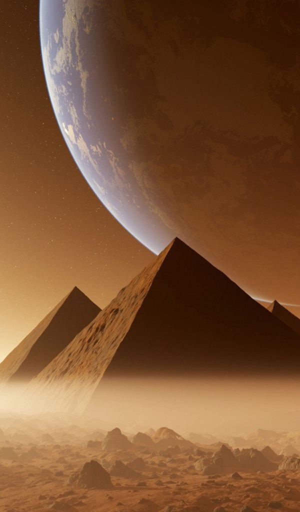The Great Pyramids on another planet