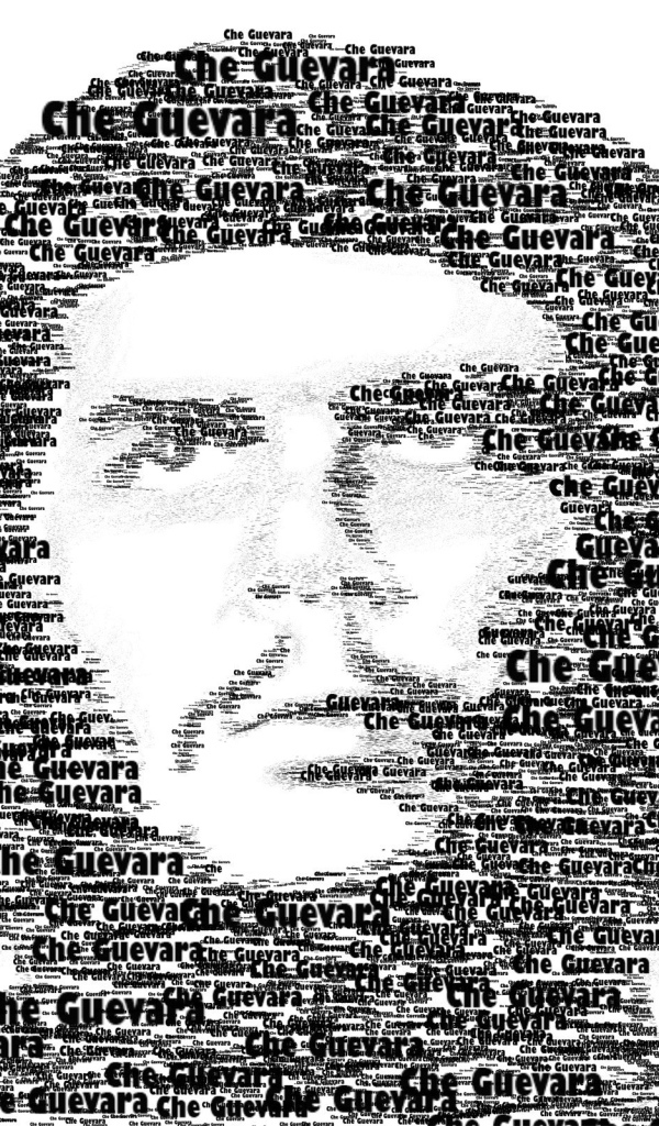 Лицо Че Гевары из букв