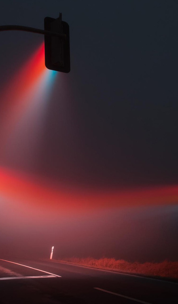 Свет светофоров в тумане