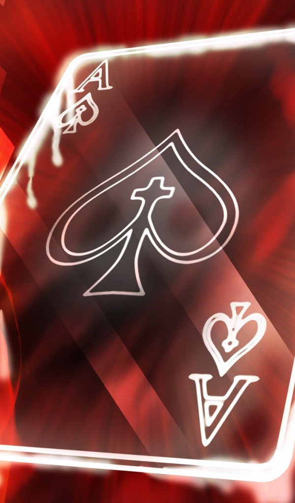 Прозрачная игровая карта туз