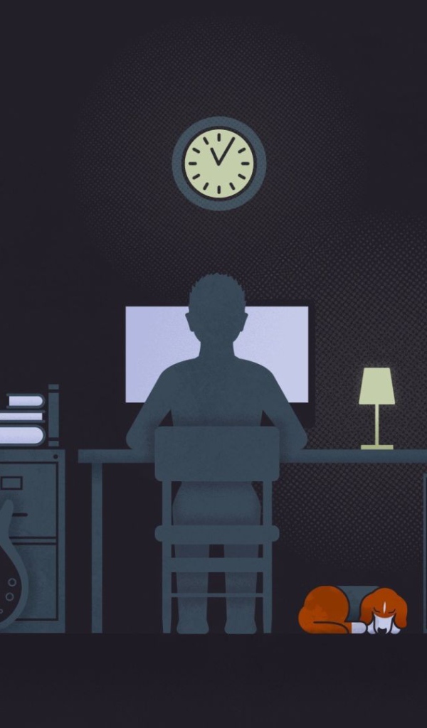 Работа до поздней ночи