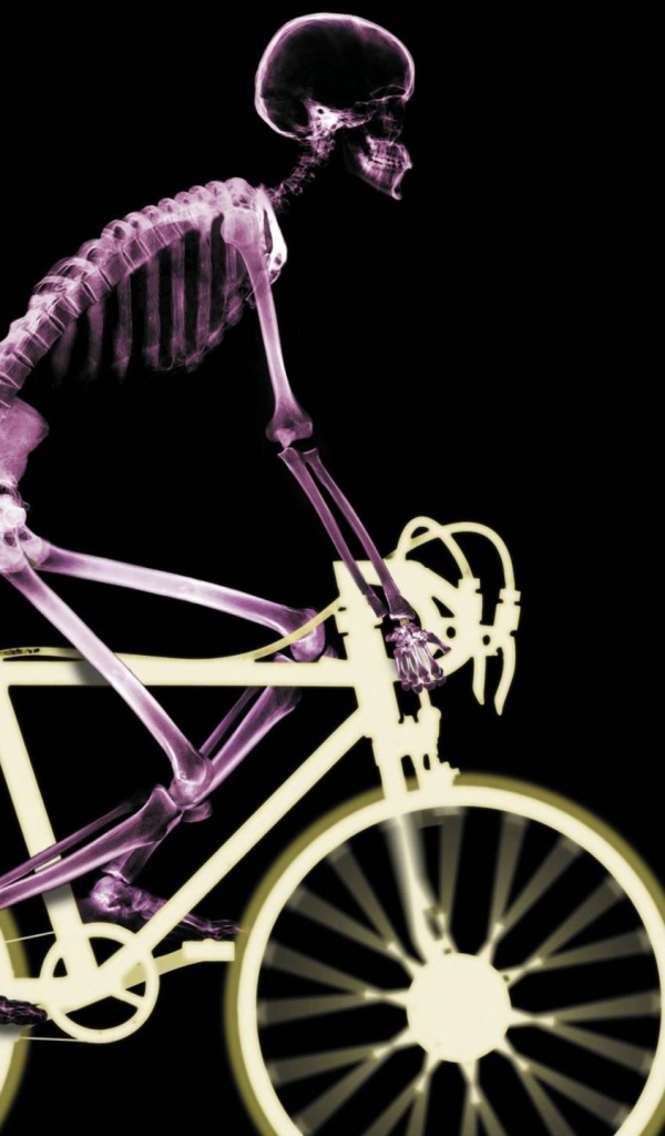 Рентген человека на велосипеде