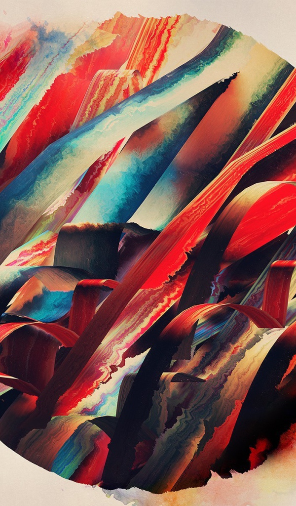 Цветные ленты в круге