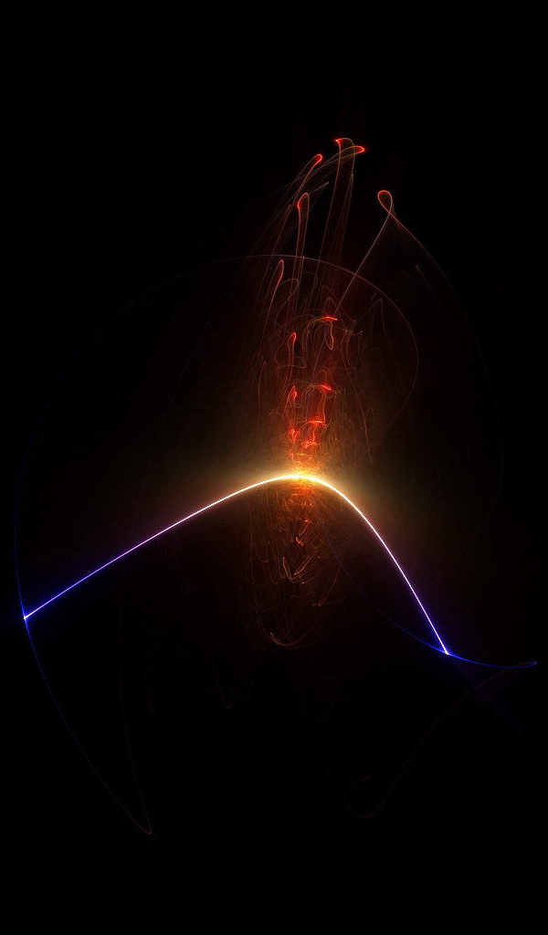 Световой рисунок на черном фоне