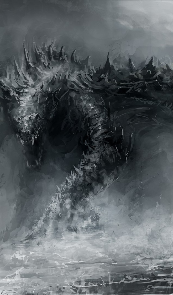 Арт Черный дракон