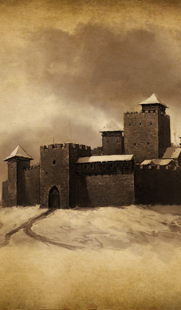 Замок на холме, рисунок