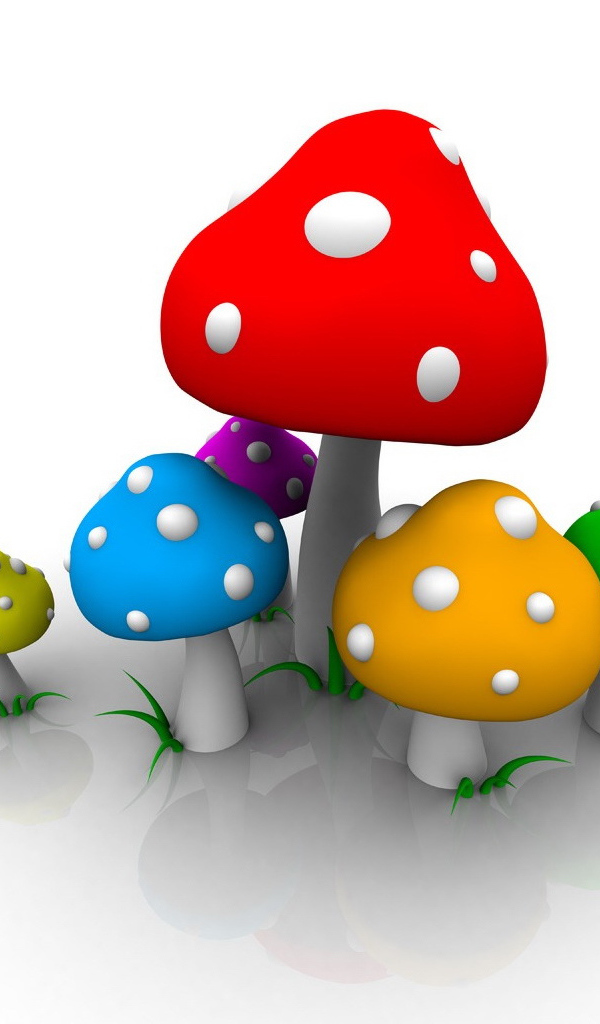 Семейка разноцветных мухоморов