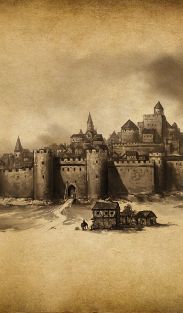 Укрепленный город, рисунок