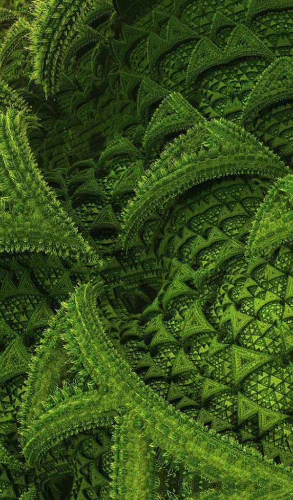 Зеленый узор треугольники