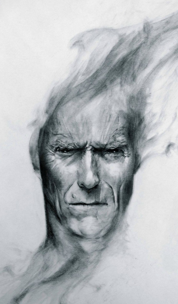 Лицо старика, рисунок
