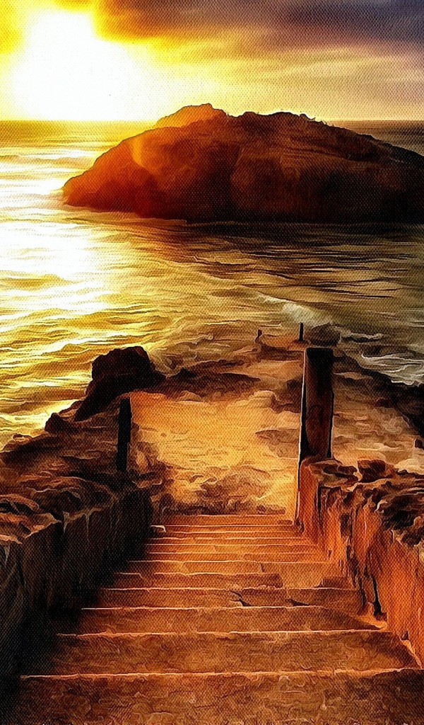 Painting Ladder to the sea