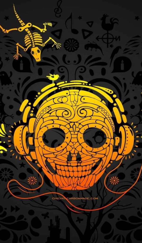 Изображение музыкального черепа