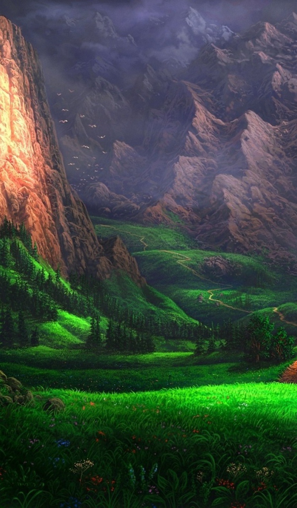 Дорога в горы, рисунок