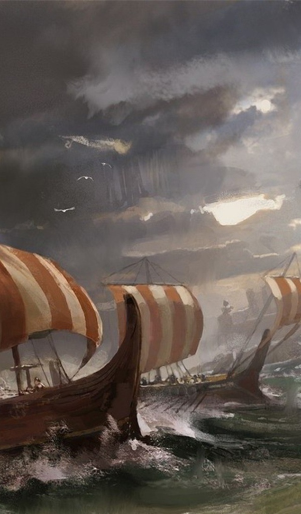 Корабли у Александрийского маяка, картина