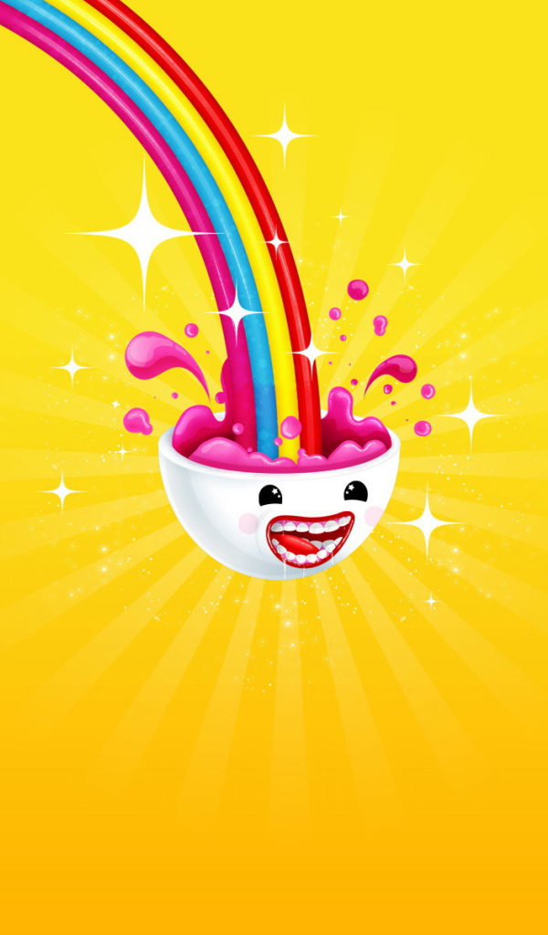 Брызги на желтом фоне