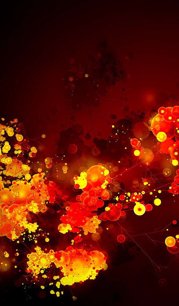 Желтые и красные пузыри