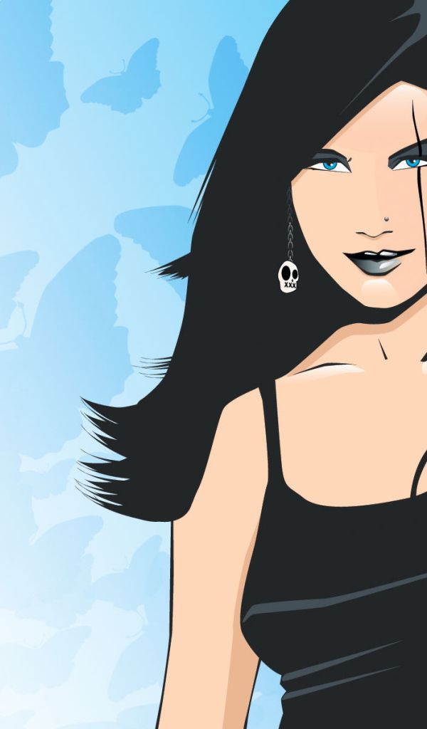 Бабочка на руке девушки