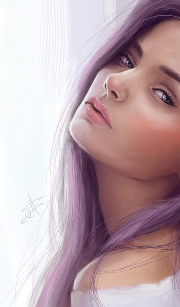 Цветок в волосах у девушки