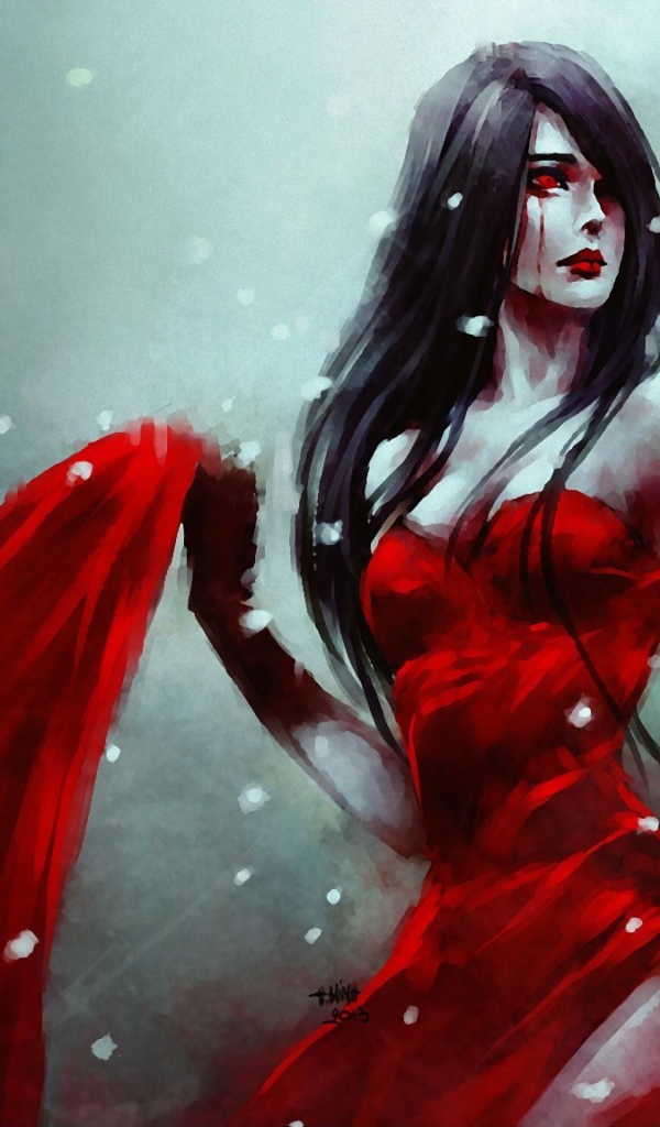 Вампир в красном платье, художник NanFe