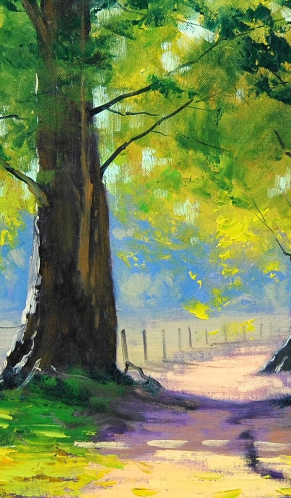 Зеленые деревья, картина Грэма Геркена