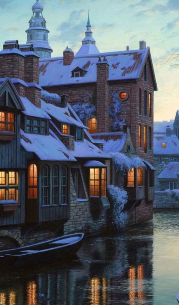 Картина Сумерки в Брюгге