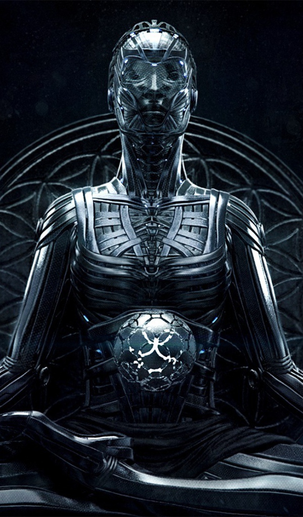 Робот в позе йога