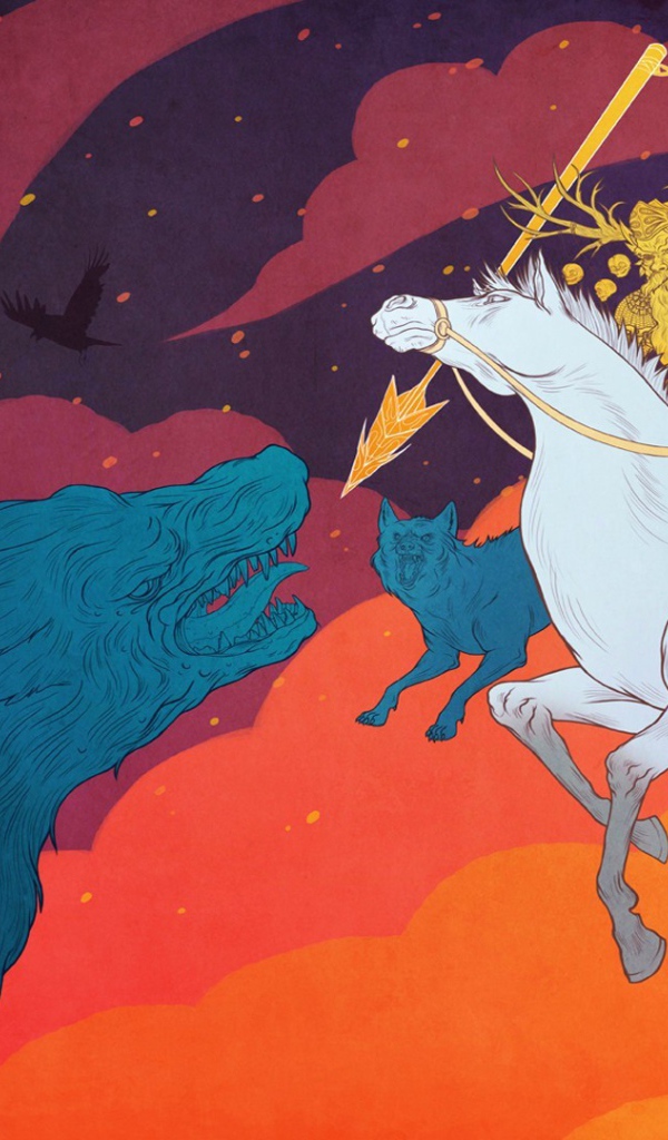 Один среди волков, фэнтези арт