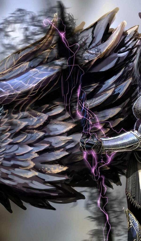 Аниме девушка держит власть над драконом