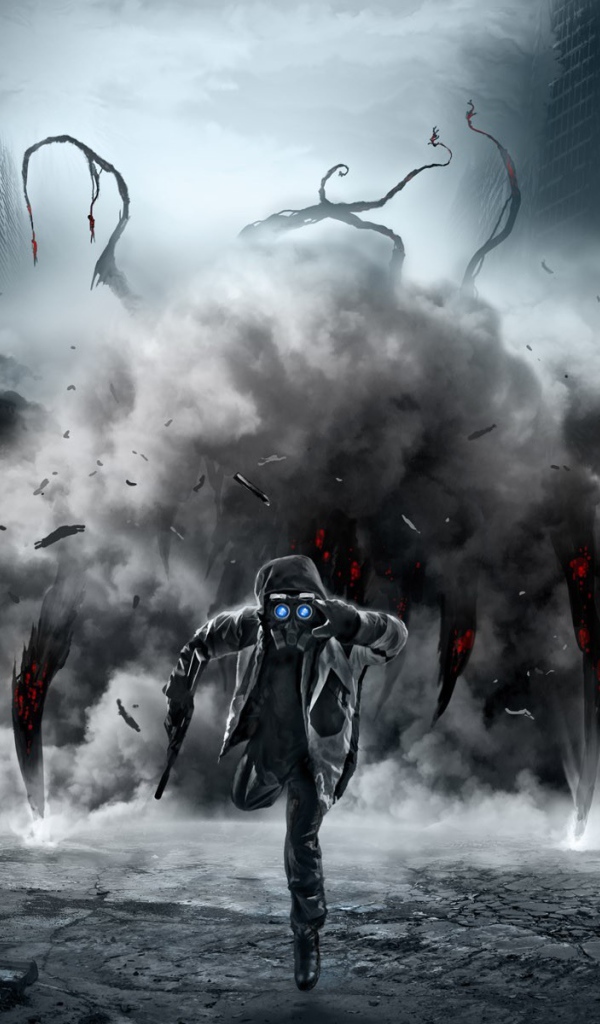 Апокалиптический паук догоняет человека